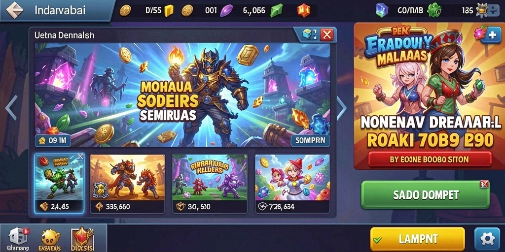 Tampilan awal permainan yang menarik.